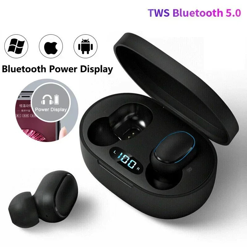E7S TWS Wireless Headphones Bluetooth earphone Control Sport Headset Waterproof Microphone Music Earphone Work On All Smartphone