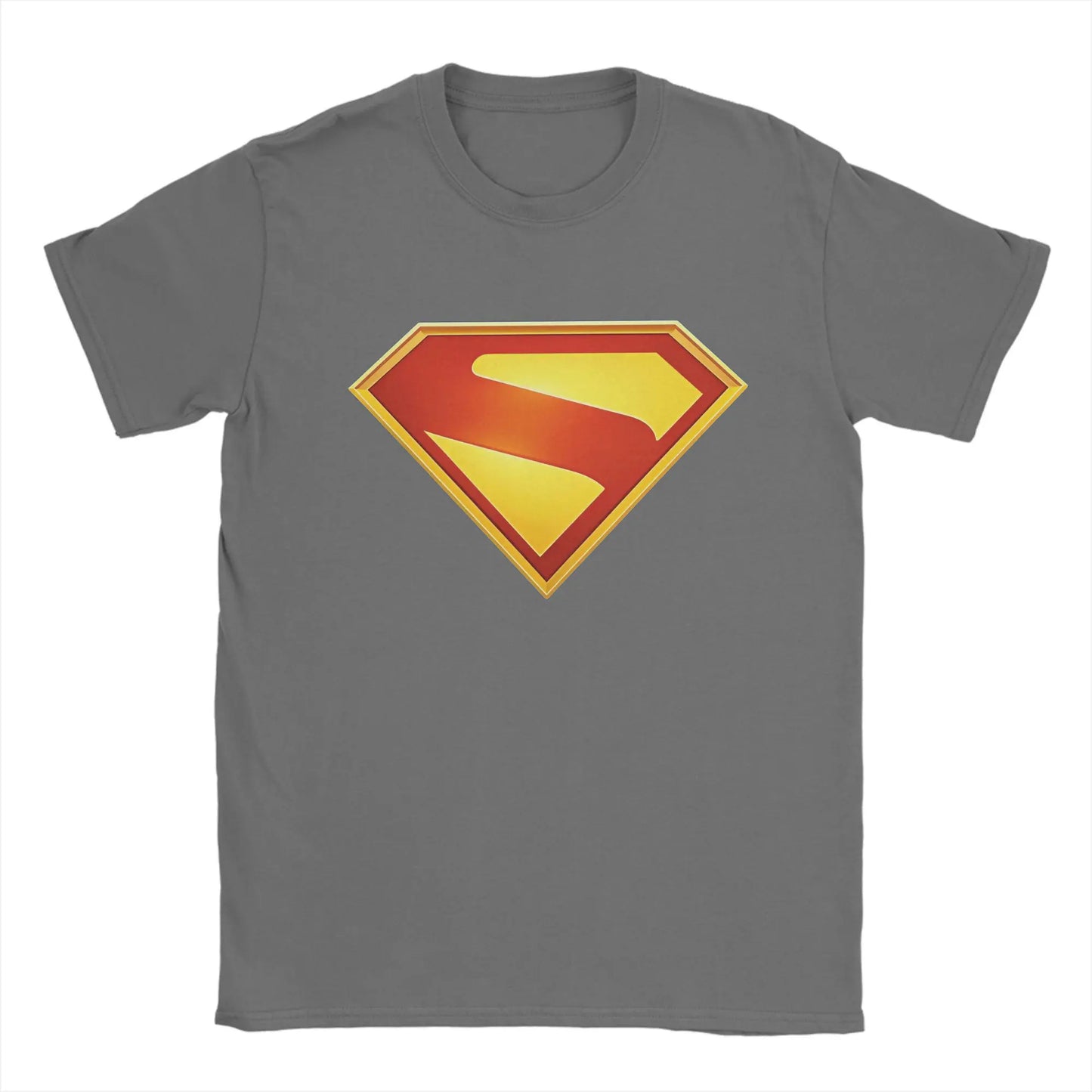 Supermans Logo Pure Cotton T-Shirt For Men's Beach  Aesthetic T Shirts Round Neck Hipster Tees Oversized Custom DIY Clothes