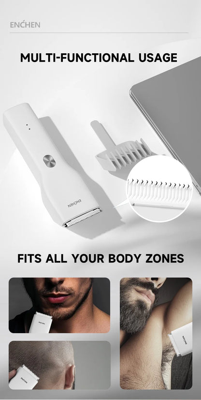ENCHEN Boost-W Hair Trimmer For Men Kids Cordless USB Rechargeable Electric Hair Clipper Cutter Machine With Adjustable Comb