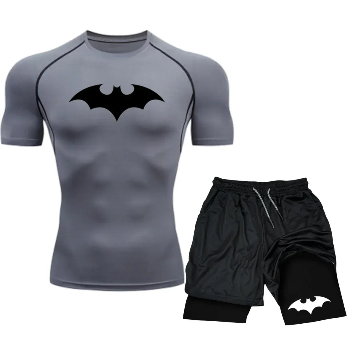 Men Sport Suits Rashguard Jiu Jitsu Jerseys Tights Pants Running T Shirt Boxing Sets Gym Training Muay Thai Shorts MMA Fightwear