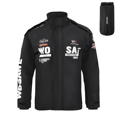 WOSAWE Motorcycle Raincoat Men Women Waterproof Motorcyclist Rider Raincoat Reflective Ebike Electric Scooter Biker Rain Jacket