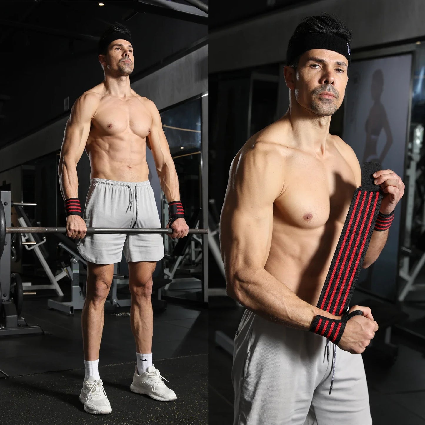 WOSWEIR-1 Pair Weightlifting Wristband, Wrist Wraps, Gym Fitness Straps Support , Sports Equipment