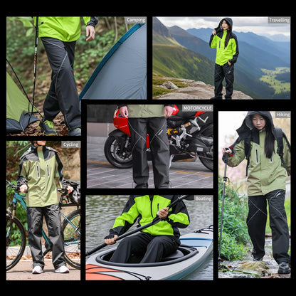 WOSAWE Motorcycle Rain Pants Men Women Waterproof Hiking Pants Camping Trekking Rain Pants Outdoor Sports Quick Dry Trousers