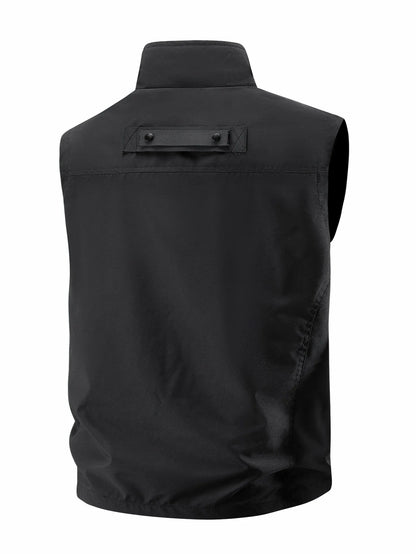 Men's Casual Work Vest, Windproof and Heat-Retaining, Suitable for Daily Commuting, Outdoor Travel, Workwear Matching, Layering at Home, Street Style, Short Trips